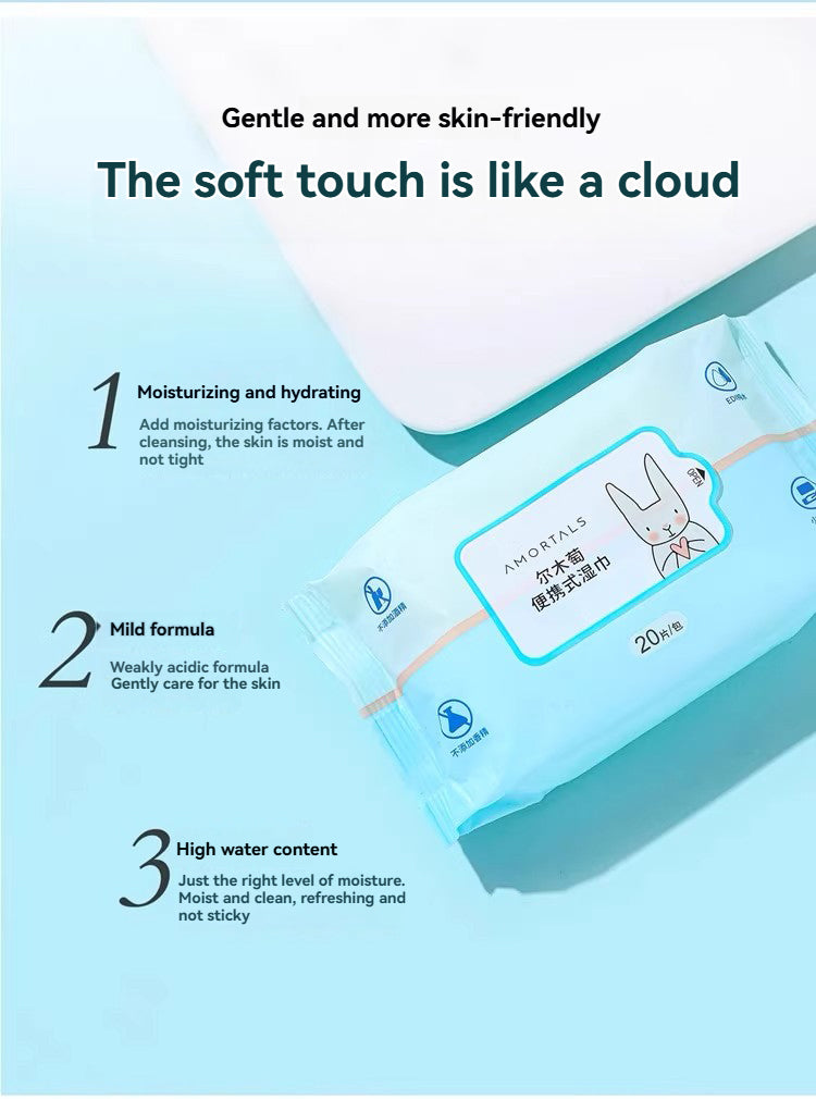 AMORTALS  Portable Wet Wipes (20 count)