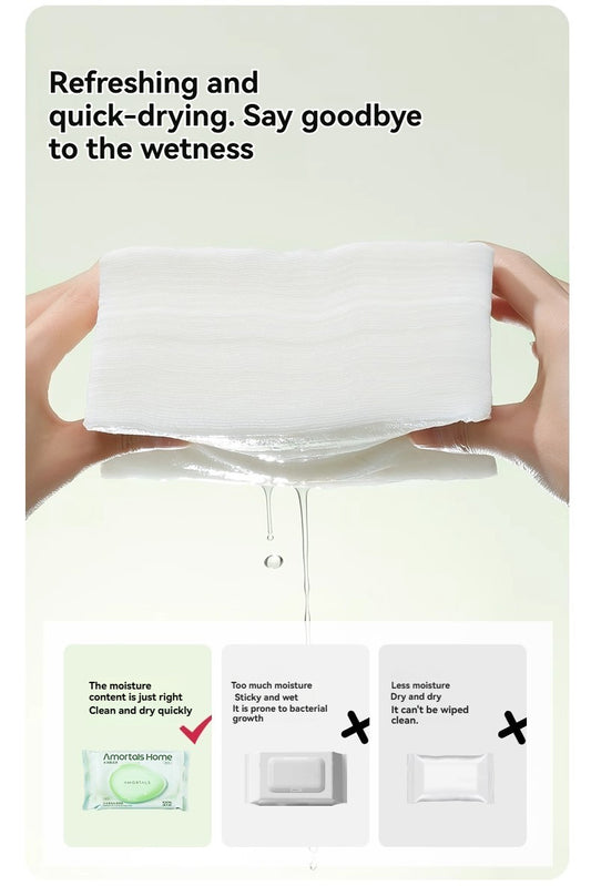 AMORTALS Moist Toilet Tissue (Flushable & Gentle) 70 pieces