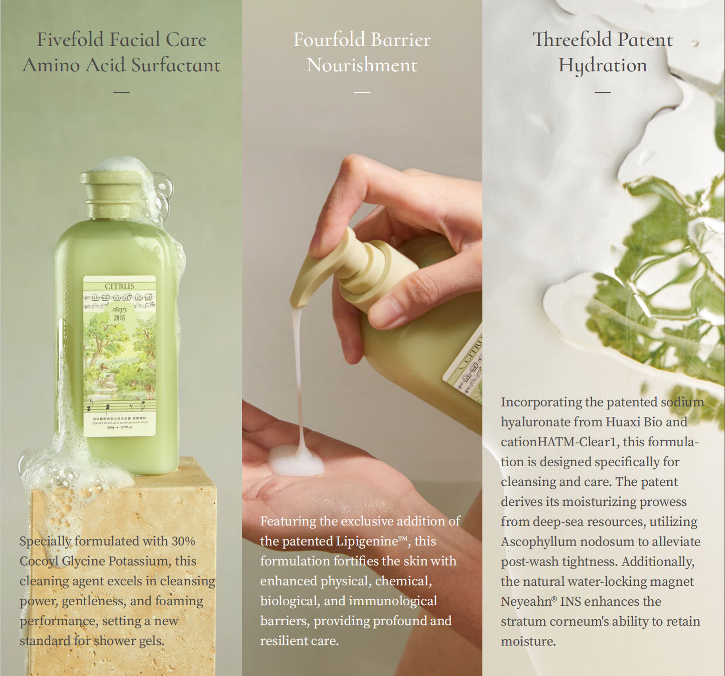 Roopy Fragrance Nourishing Body Wash Series- Fantasy of White Wood