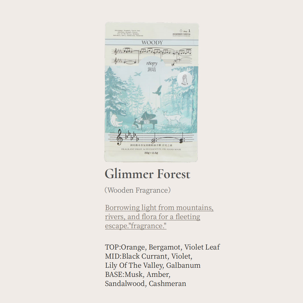 Roopy Essential Oil Hand Mask - Glimmer Forest