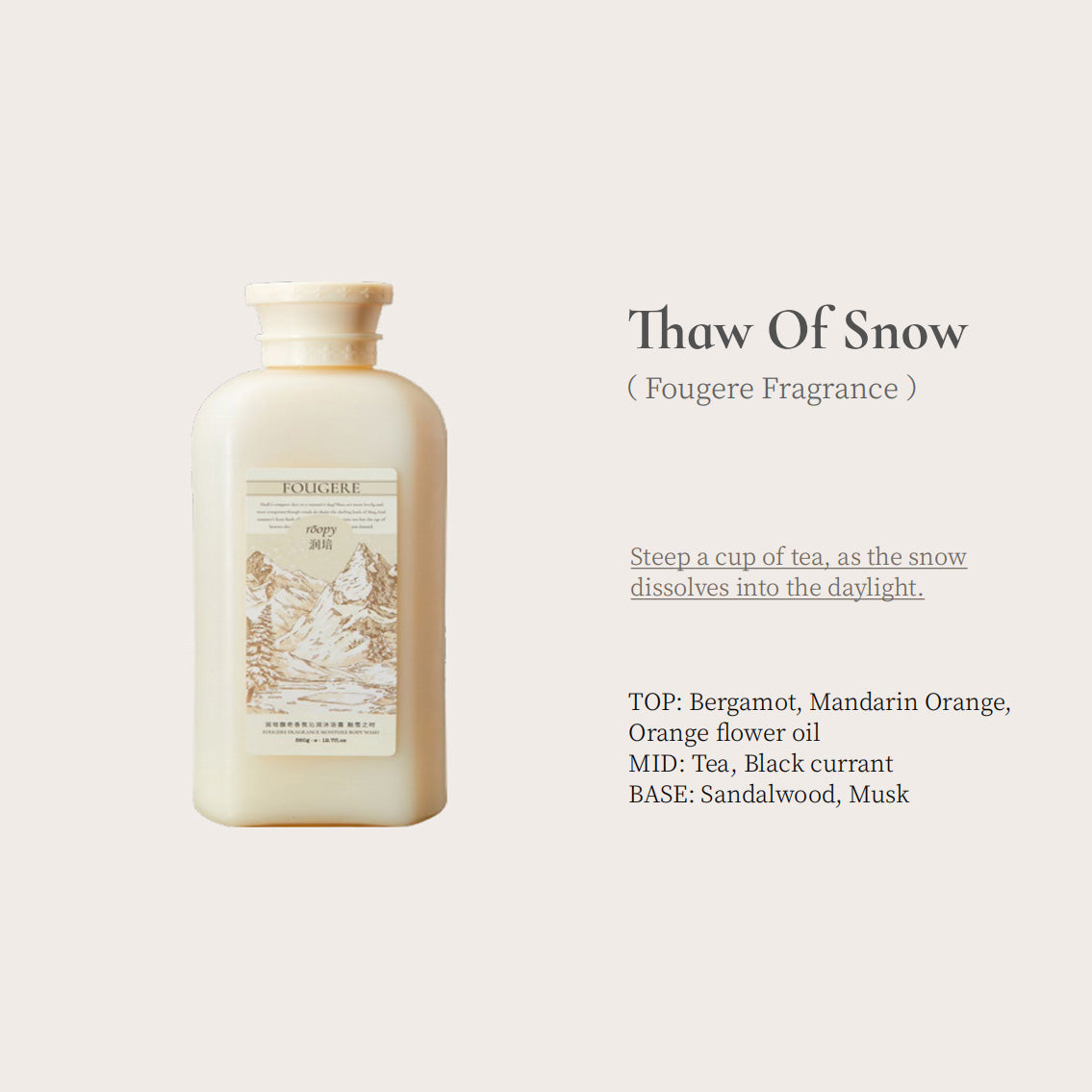 Roopy Fragrance Nourishing Body Wash Series- Thaw Of Snow
